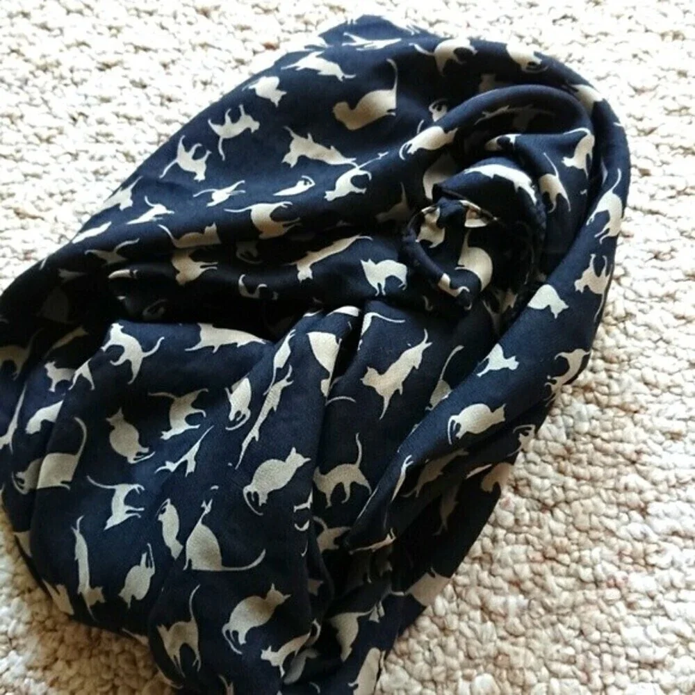 Dancing Cat Chiffon Scarf